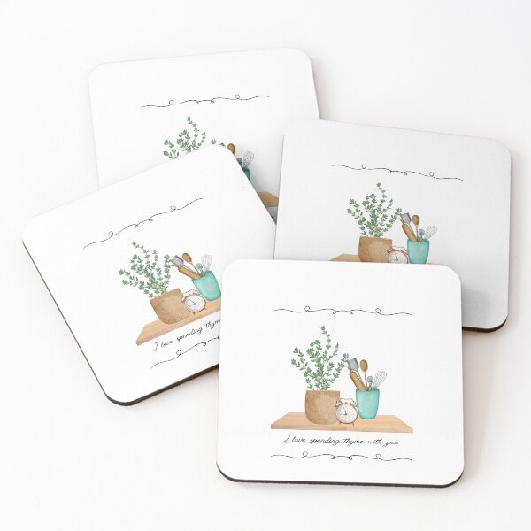 Item preview, I Love Spending Thyme With You – Cute Kitchen Herb Illustration designed and sold by TheKedgeAnchor.