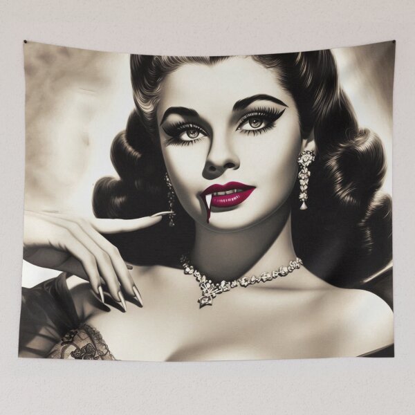 Item preview, Retro Vampire Woman designed and sold by PulpVintage.