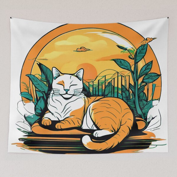 Item preview, Cat Sleeping in the Sun designed and sold by Zofia Sosnecka.