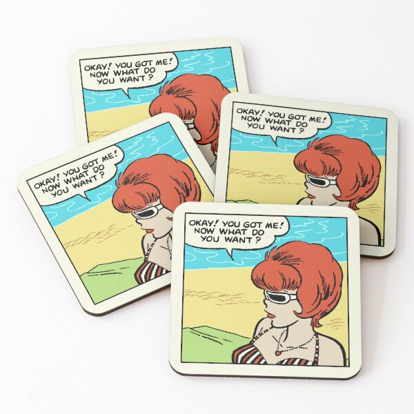 Item preview, Ok, You Got Me! Now What Do You Want? Redhead Pop Art Retro Graphic designed and sold by wmxdesign.