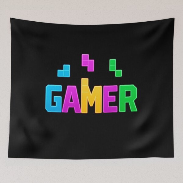 Item preview, GAMER Neon Tetris Retro Arcade Geek designed and sold by Yaco12.
