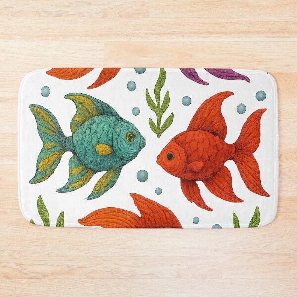 Item preview, Embroidered colourful fish designed and sold by SpeckAndLook.