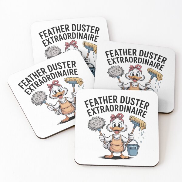 Item preview, Feather Duster Extraordinaire – Funny Cartoon Duck designed and sold by SoftStyleStudio ⭐⭐⭐.