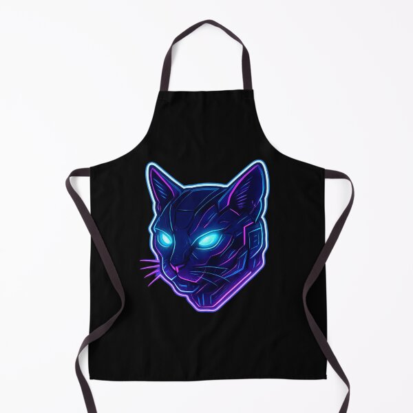 Item preview, Cyberpunk Cat – Futuristic neon cyberpunk cat designed and sold by Purple_Lines.