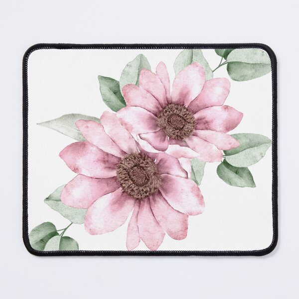 Item preview, Elegant watercolor floral composition featuring delicate pink anemones flowers with lush eucalyptus leaves designed and sold by eves_aquadreams.