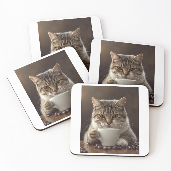 Item preview, Cat and Coffee – Funny Illustration for Coffee and Cat Lovers designed and sold by RAKO13.