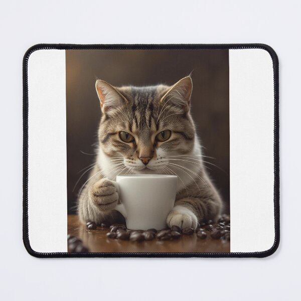 Item preview, Cat and Coffee – Funny Illustration for Coffee and Cat Lovers designed and sold by RAKO13.