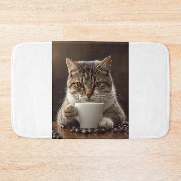 Item preview, Cat and Coffee – Funny Illustration for Coffee and Cat Lovers designed and sold by RAKO13.
