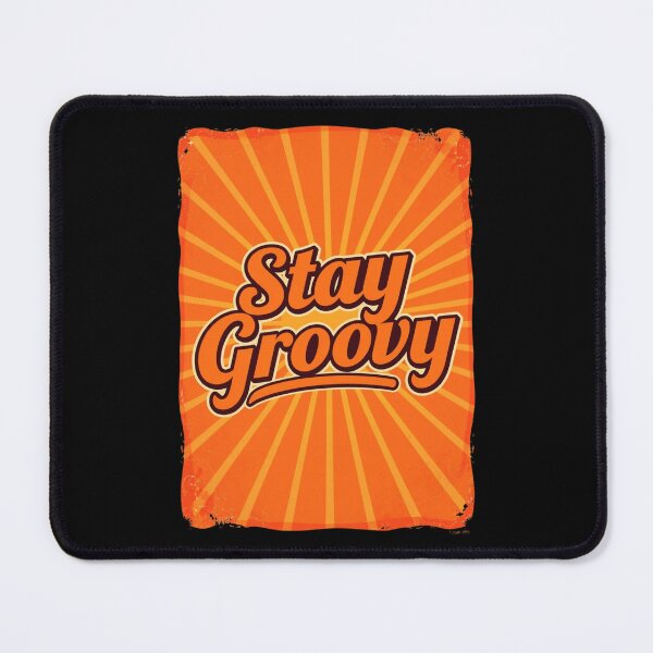 Artikelvorschau, Stay Groovy – 70er Retro Typografie mit Vintage Sunburst Design entworfen und verkauft von NomadikStudio.