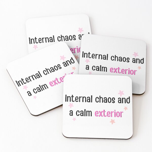 Item preview, Internal Chaos Calm Exterior Mental Health Humor | Funny Breakdown Design | Psychological Stress Art designed and sold by TialCorner.