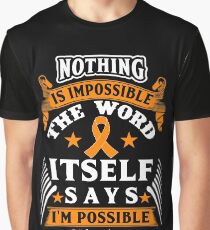 Nothing is Impossible! Self Injury Awareness Graphic T-Shirt