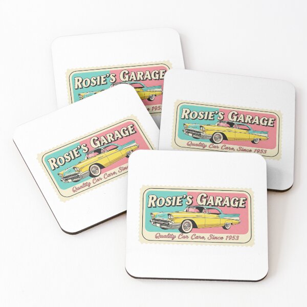 Item preview, Vintage Car Stamp | Rosie's Garage designed and sold by RedDelaney.