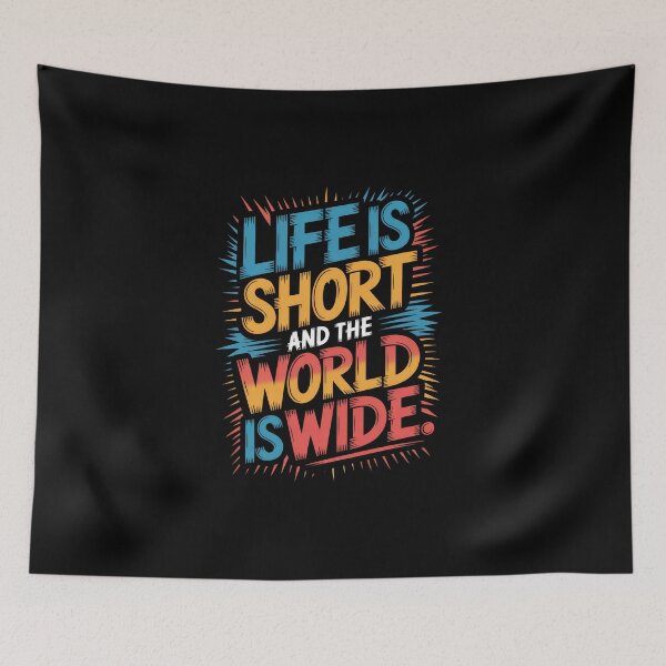 Item preview, Life is Short Typography Art designed and sold by Enea Kelo.