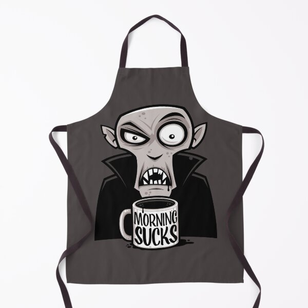 Item preview, Morning Sucks Grumpy Vampire Coffee Design designed and sold by fizzgig.