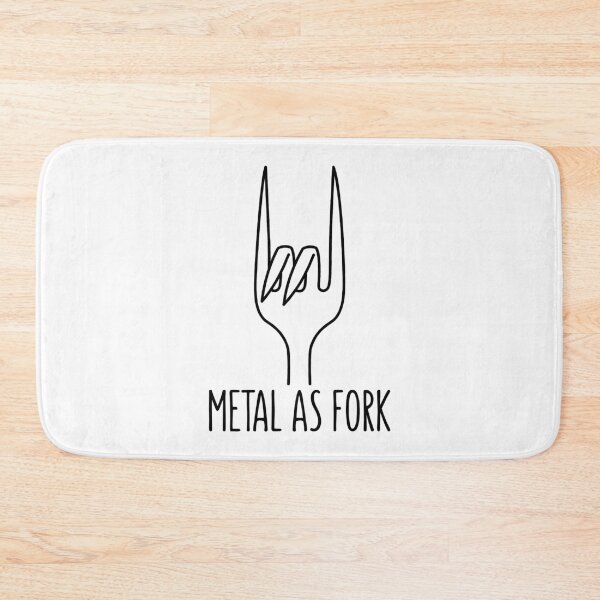 Item preview, Metal as Fork Black Line Devil Horns designed and sold by fizzgig.