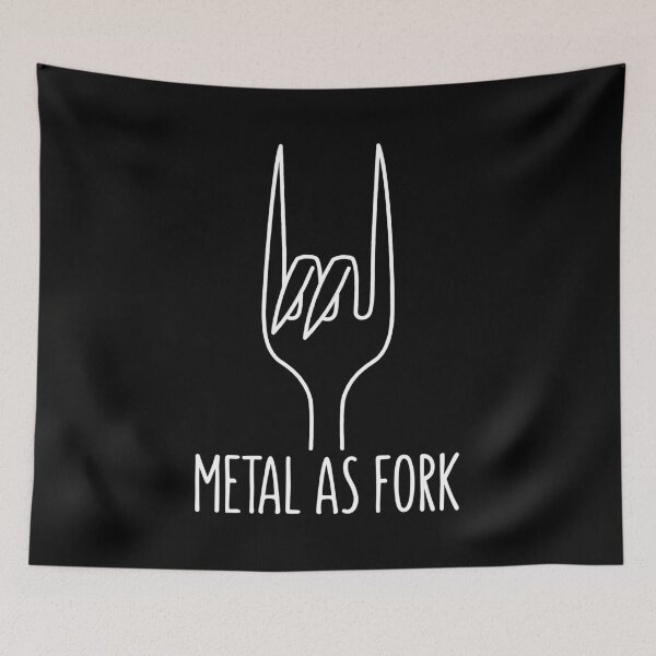 Item preview, Metal as Fork Funny Rock On Kitchen Design designed and sold by fizzgig.