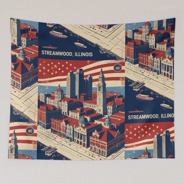 Item preview, Streamwood Illinois 1950s USA Vintage Travel Tourism designed and sold by TravelersGems.