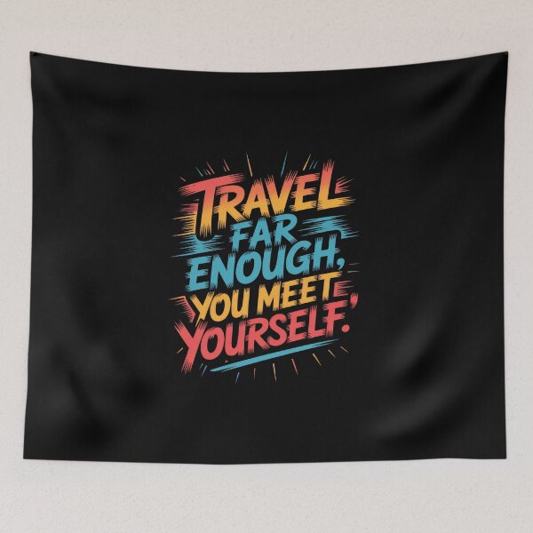Item preview, Travel Far EnoughTypography Art designed and sold by Enea Kelo.
