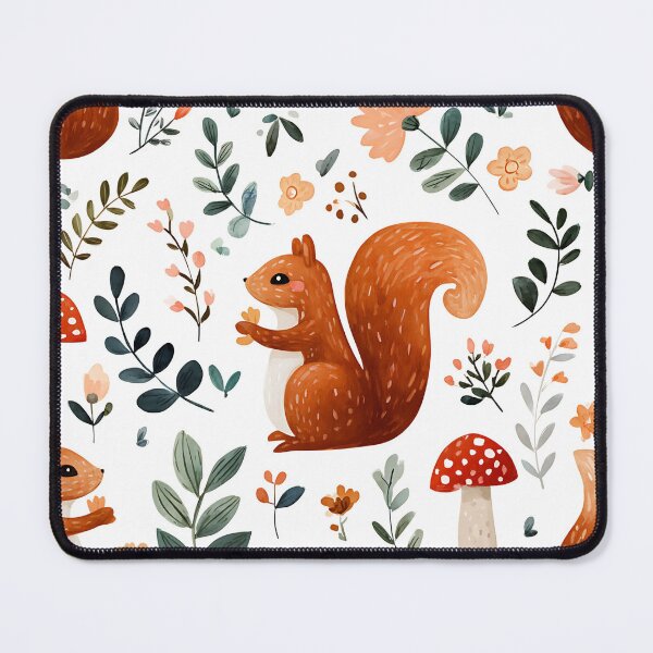 Item preview, SQUIRRELS IN THE WOODS WALLPAPER PATTERN designed and sold by infinitearte.