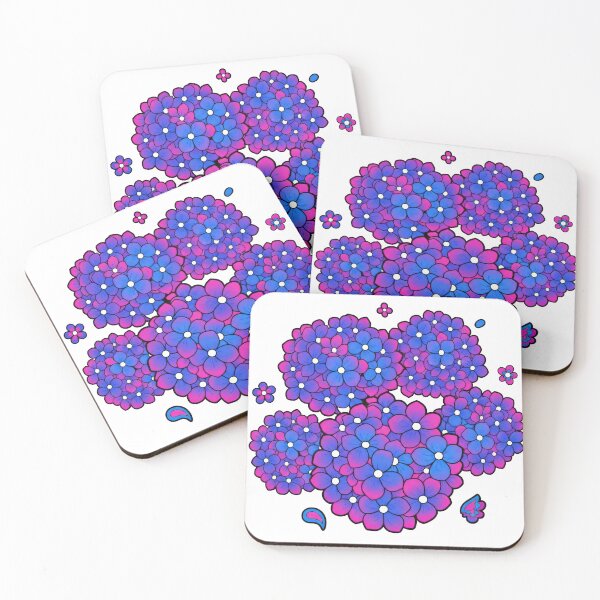 Item preview, Vibrant Blue Pink Purple Hydrangea Flowers designed and sold by Pani-Malyuvalka.
