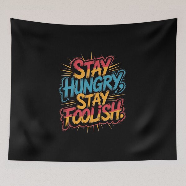 Item preview, Stay Hungry Stay Foolish Typography Art designed and sold by Enea Kelo.