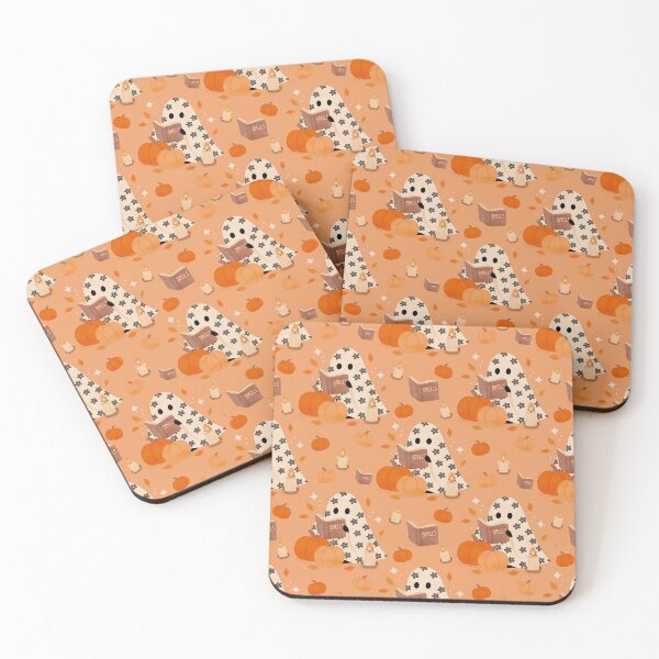 Item preview, Ghost Reading Spellbook Halloween Pattern – Cute Spooky Seamless Design designed and sold by wanderbloomm.