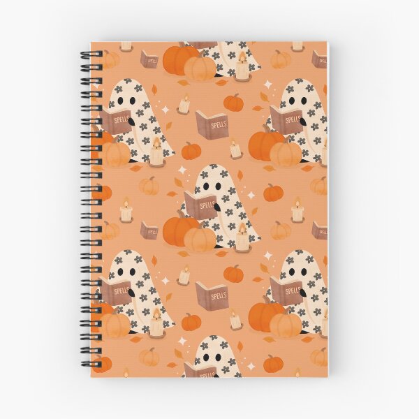 Item preview, Ghost Reading Spellbook Halloween Pattern – Cute Spooky Seamless Design designed and sold by wanderbloomm.