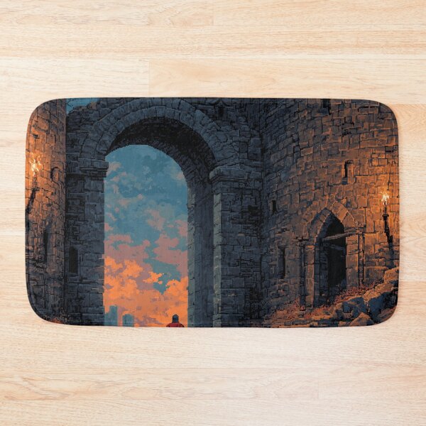 Item preview, Knight Entering a Ruined Fortress Pixel Art designed and sold by Rtymer.