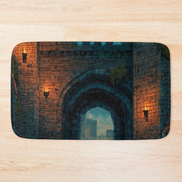 Item preview, Knight Entering a Ruined Fortress Pixel Art designed and sold by Rtymer.
