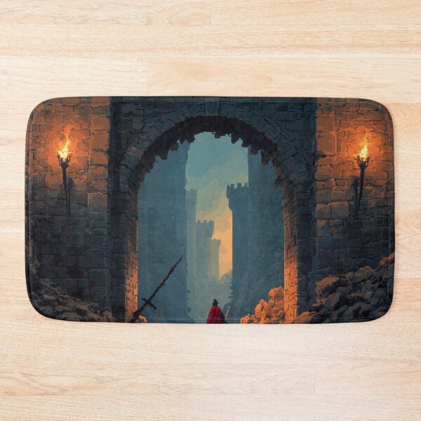 Item preview, Knight Entering a Ruined Fortress Pixel Art designed and sold by Rtymer.