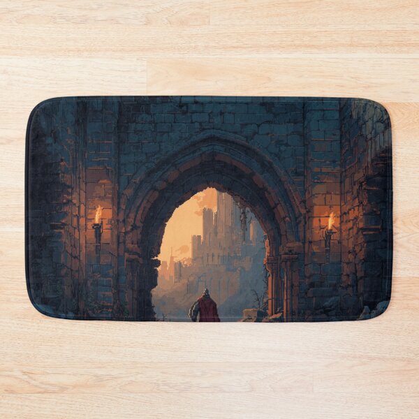 Item preview, Knight Entering a Ruined Fortress Pixel Art designed and sold by Rtymer.