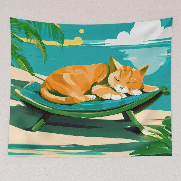 Item preview, Cat Sleeping in the Sun designed and sold by Zofia Sosnecka.