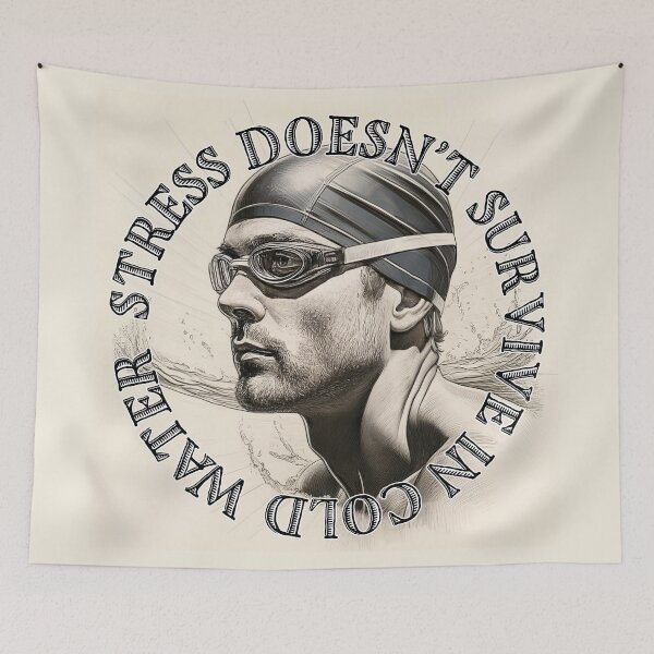 Item preview, Stress Doesn’t Survive In Cold Water designed and sold by Kate Anderson Art.