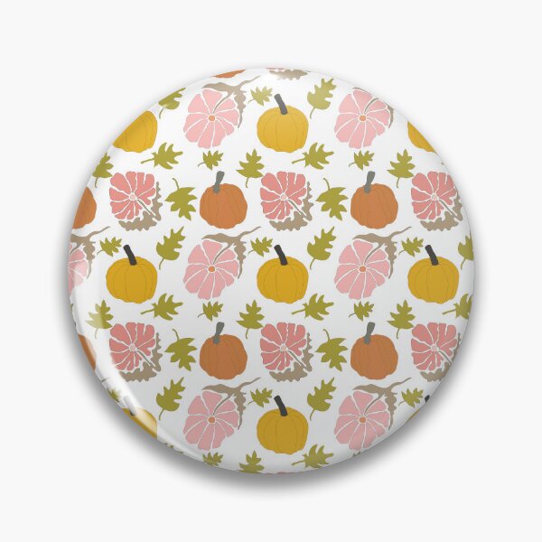 Item preview, cozy autumn pumpkin leaf floral pattern designed and sold by EdifiedExpressions.