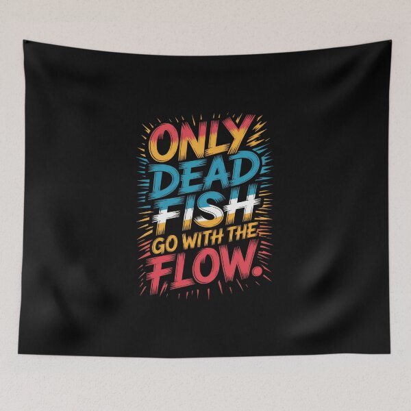 Item preview, Swim Against the Current Typography Art designed and sold by Enea Kelo.