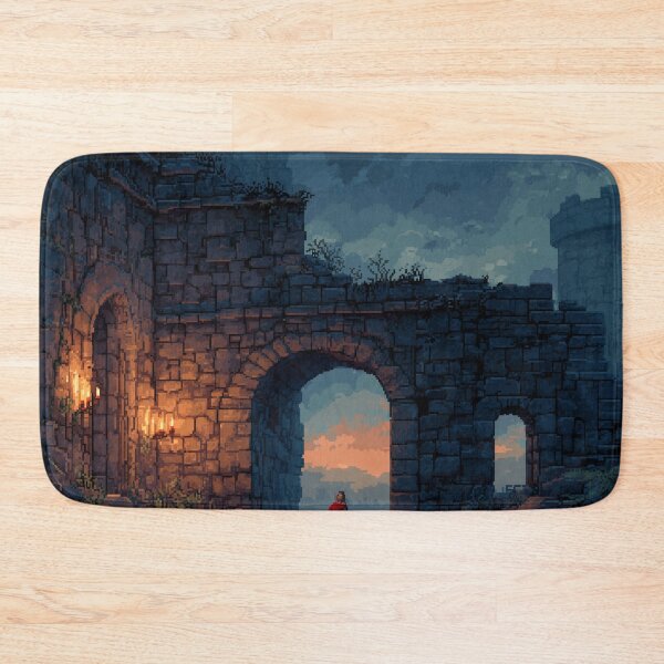 Item preview, Knight Entering a Ruined Fortress Pixel Art designed and sold by Rtymer.
