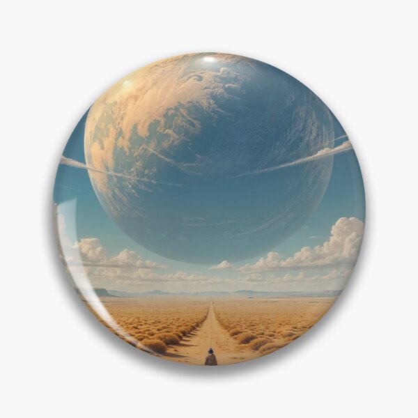 Item preview, Guy walking in the desert with a planet lingering in the blue sky designed and sold by Dparedes45.