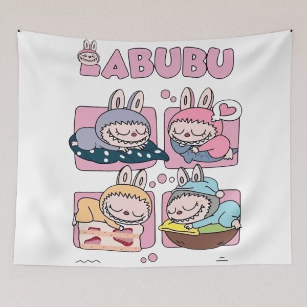 Item preview, Labubu mignons en pyjama et mode dodo designed and sold by MeowLoka ⭐⭐⭐⭐.