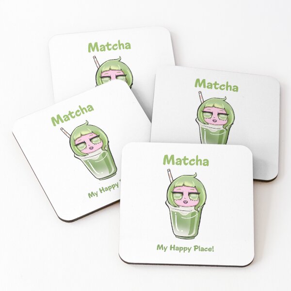 Item preview, kawaii matcha latte girl illustration vector, cute cartoon matcha girl designed and sold by makiangelo2.