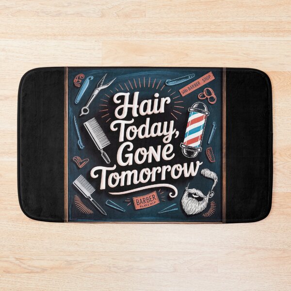 Item preview, Hair Today, Gone Tomorrow – Vintage Barbershop Poster with Retro Flair designed and sold by ForeverPrintsOK.