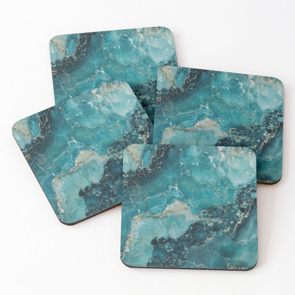 Item preview, Ocean Blue Seamless Texture – Polished Gemstone Abstract Design designed and sold by DigitaICraft.
