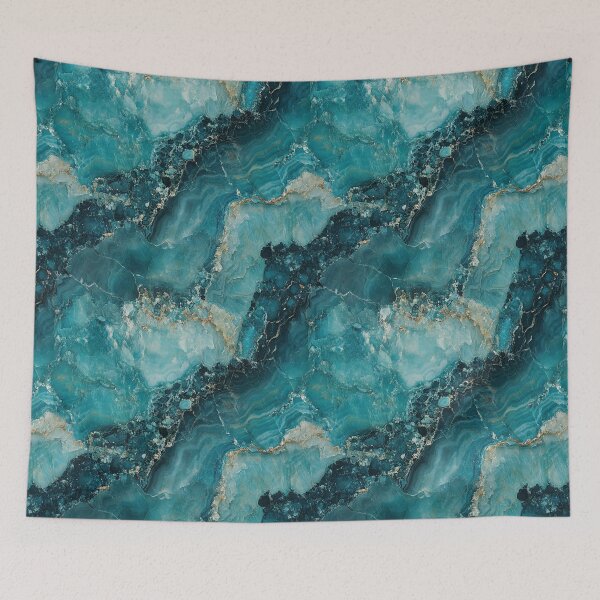 Item preview, Ocean Blue Seamless Texture – Polished Gemstone Abstract Design designed and sold by DigitaICraft.