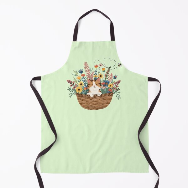 Item preview, cat in a flower basket designed and sold by AVESARTICO.