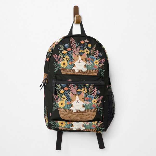 Item preview, cat in a flower basket designed and sold by AVESARTICO.