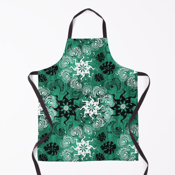 Item preview, wavy monstera mandala - dark emerald green designed and sold by kobyakov.