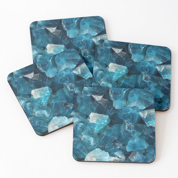 Item preview, Polished Teal Crystal Seamless Pattern – Modern Apatite Gemstone-Inspired Texture designed and sold by DigitaICraft.