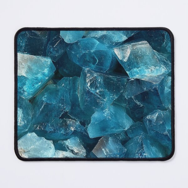 Item preview, Polished Teal Crystal Seamless Pattern – Modern Apatite Gemstone-Inspired Texture designed and sold by DigitaICraft.