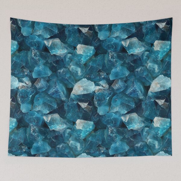 Item preview, Polished Teal Crystal Seamless Pattern – Modern Apatite Gemstone-Inspired Texture designed and sold by DigitaICraft.