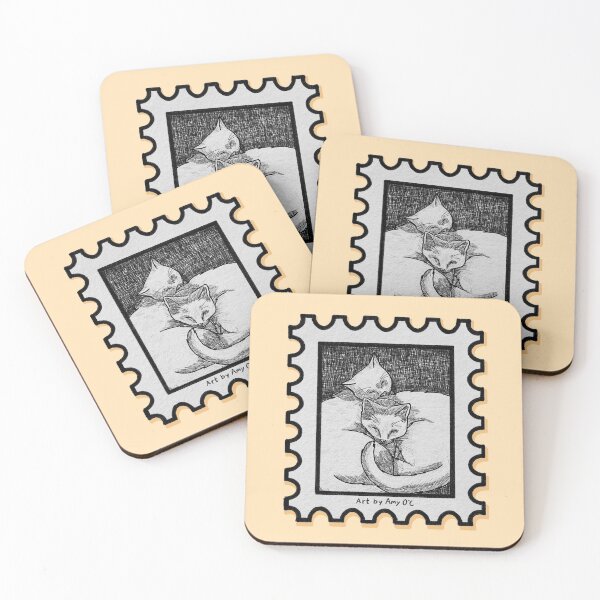 Artikelvorschau, Katzenbriefmarke entworfen und verkauft von CraftsbyAmy.