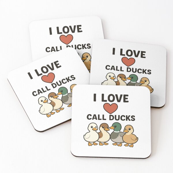 Item preview, I Love Call Ducks — Colourful Duck Quartet designed and sold by Digital-Chicken.